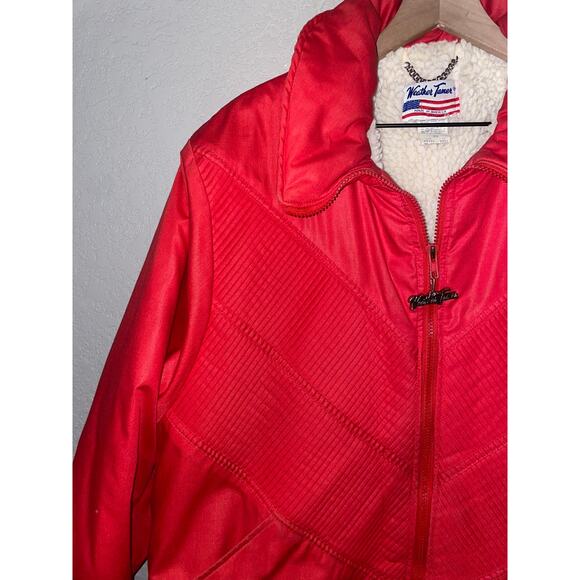 Vintage Weather Tamer Jacket USA Made Red Jacket Outerwear Lined VTG 1970s 80s - Picture 3 of 13